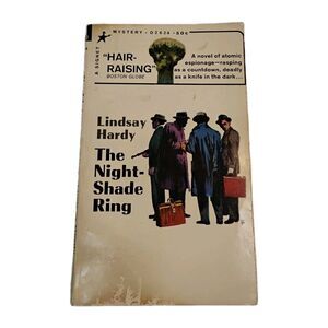 VTG HTF The Night-Shade Ring 2nd Print PB by Lindsay Hardy ~ Spy, Espionage